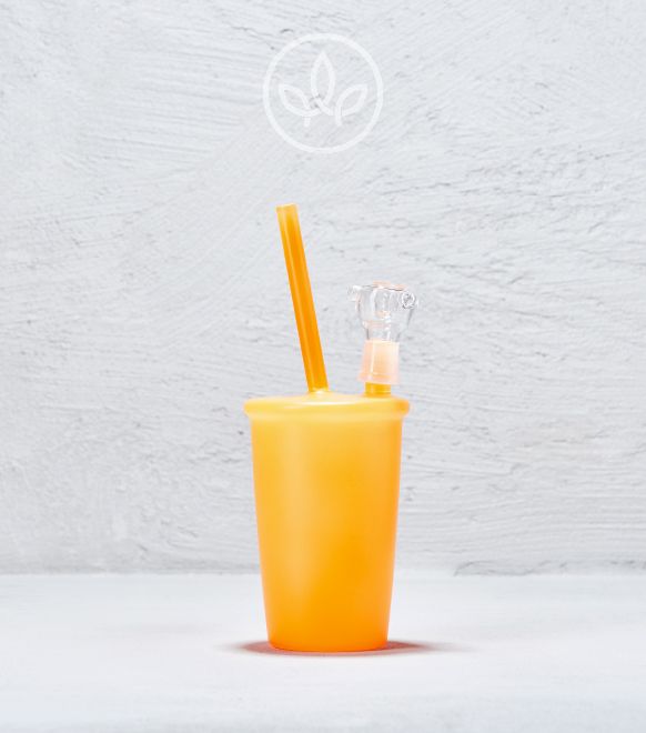 
Skleněný bong Kelímek oranžový pro bylinné směsi, elegantní čiré sklo a moderní vzhled  
