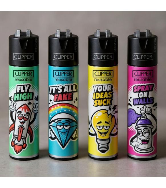 Zapalovač Clipper Snappy Slogan