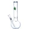 Atomic Skleněný bong 36 cm - design listu, průměr 5 cm – skleněný bong s výrazným listovým motivem a stabilní odolnou konstrukcí