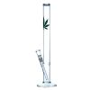 Skleněný bong 46 cm - design listu, průměr 4 cm – z laboratorního skla