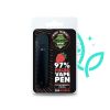 H4CBD 97% Strawberry Diesel disposable vape v kompaktním provedení zachycený na detailním produktovém snímku