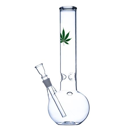 
Atomic Skleněný bong 36 cm - design listu, průměr 5 cm – skleněný bong s výrazným listovým motivem a stabilní odolnou konstrukcí
