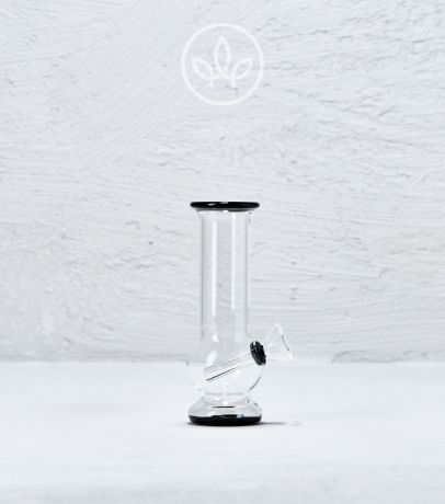 Skleněný mini bong 12 cm z odolného skla, jednoduchý tvar pro čistý zážitek  
