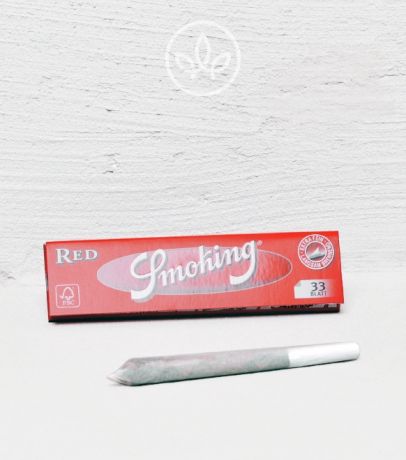 
Papírky Smoking Red - balení 33 ks, 100% rostlinné složení pro bylinné směsi

